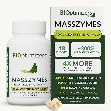 BIOptimizers MassZymes - Complete Digestive Enzymes Supplement for Gut Health - Bloating Relief f... | Amazon (US)