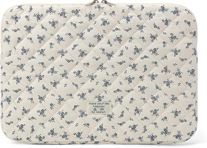 Puffy Laptop Sleeve 13-15.6 Inch Cute Quilted Laptop Protective Case Padded Floral Computer Sleev... | Amazon (US)