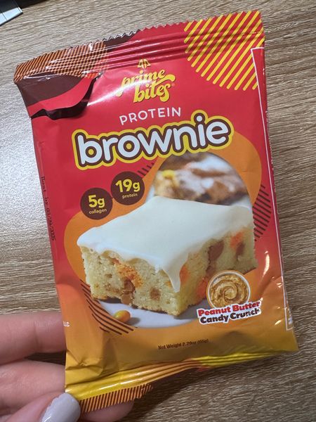 These prime bites, protein brownies, are absolutely heavenly! 😋 I had the glazed chocolate donut one yesterday, and it was amazing as well. 

#LTKFitness #LTKActive #LTKFindsUnder50