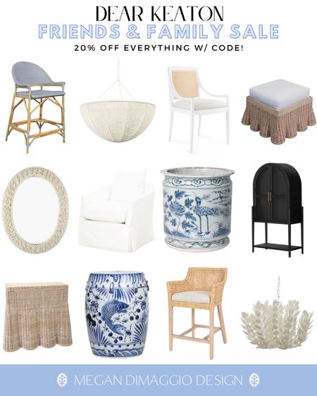 Yay!! Another new Spring Friends & Family sale to share!! 🌸🙌🏻

Now get 20% OFF sitewide at Dear Keaton with code: DKFF23

This site has so many beautiful designer pieces that now you can score for 20% OFF!! Like lighting 🤩, gorgeous furniture (love these blue counter stools, wicker scallop pieces, and this black arched bar cabinet!! 😍) and decor!! 👏🏻👏🏻👏🏻

Plus more picks linked! 🤍

#LTKsalealert #LTKhome #LTKFind