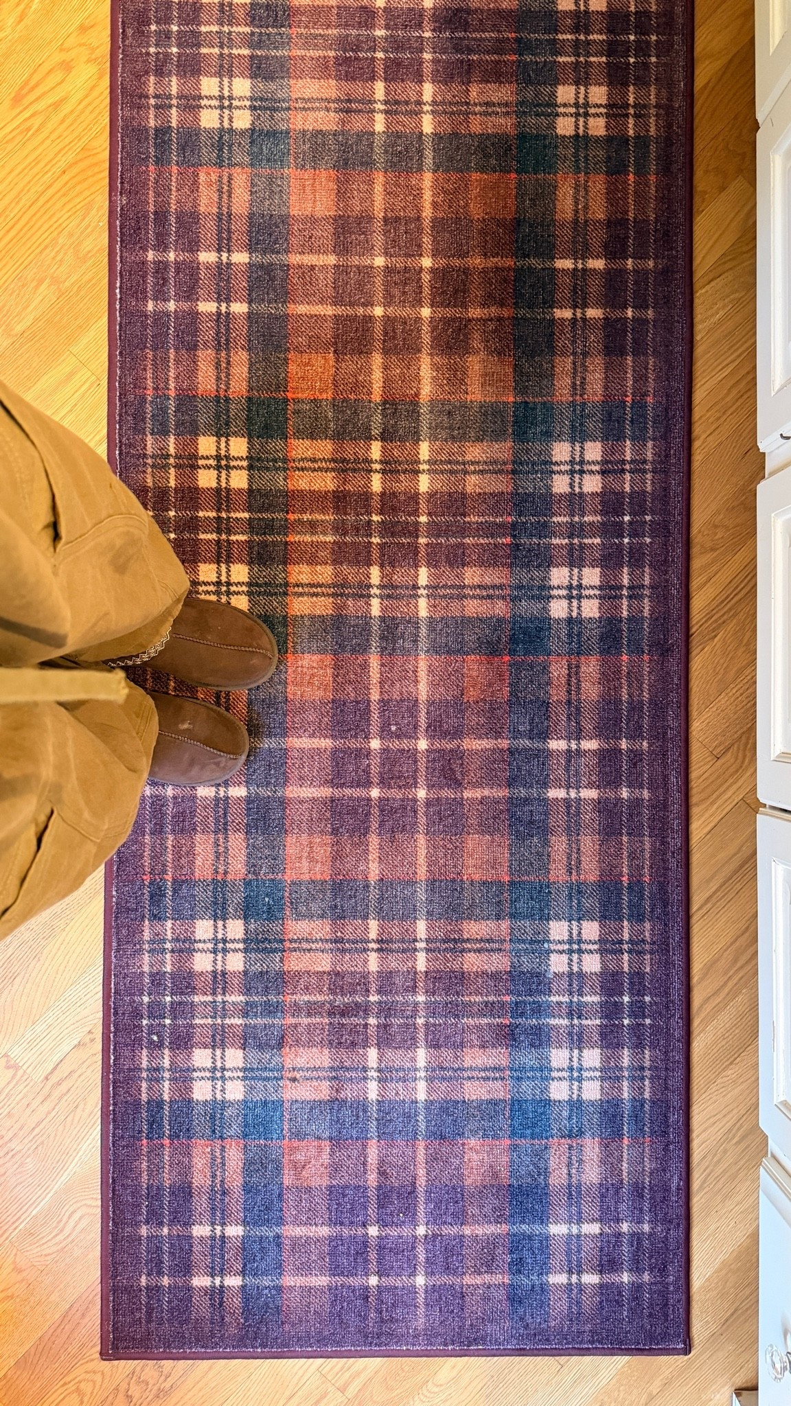 The coziest Fall update to our kitchen. 🍂  This rich plaid Ruggable adds the perfect mix of warmth, color and classic autumn charm.  And it’s washable for busy spaces like the kitchen!

#LTKHome #LTKSeasonal
