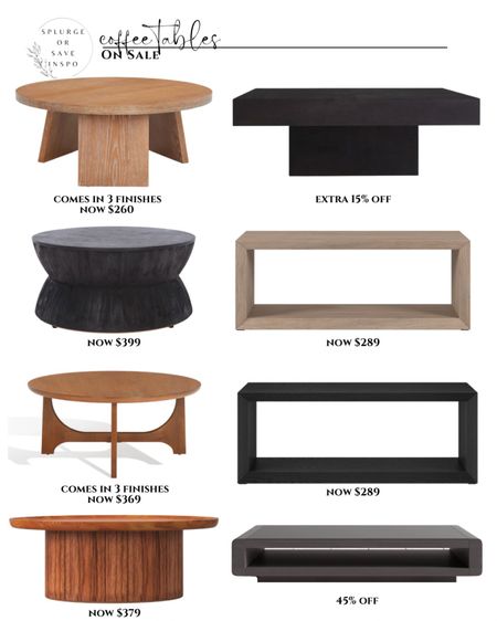 Modern coffee table black. Wooden coffee table round. Rectangle coffee table with shelf. Light wood coffee table white oak. Pedestal coffee table rustic. 

#LTKFind #LTKhome #LTKsalealert