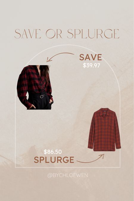 Save OR Splurge: Madewell Oversized Flannel Button-Down Shirt!

#winter
#winterfashion
#winterstyle
#winteroutfits
#holidayoutfit
#giftsforher
#madewell
#madewellflannel
#madewelldupe

#LTKHoliday #LTKstyletip #LTKSeasonal