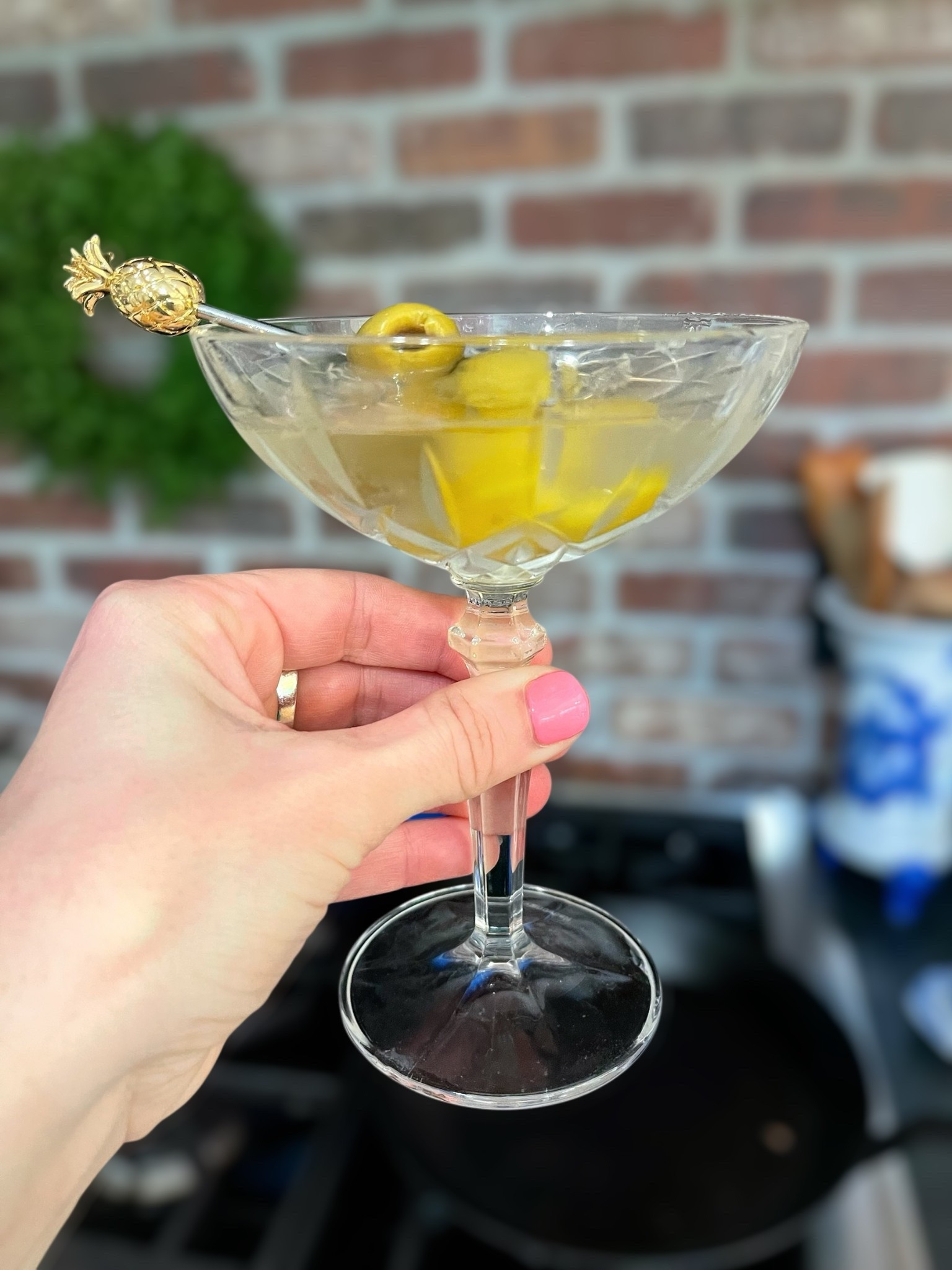 Hot & Dirty Martini Vibes
Swirl your glass with vermouth
Pour 1.5 oz vodka
Add 1 oz brine from jalapeño-stuffed olives
Shake it up with ice, baby!
Garnish with jalapeños & stuffed olives for that kick!
Wearing the cutest cotton dress—lightweight, comfy & perfect for cocktail hour!
Cheers to spice & style!

#MartiniTime #HotAndDirty #JalapeñoVibes #DirtyMartini #CocktailHour #HappyHourStyle #DrinkInStyle #SpicySips #CheersYall #CottonStyle champagne coupe 

Use code PREPPYREBEL for 10% off Melinda Maria Jewelry!

#LTKHome #LTKFindsUnder50 #LTKParties