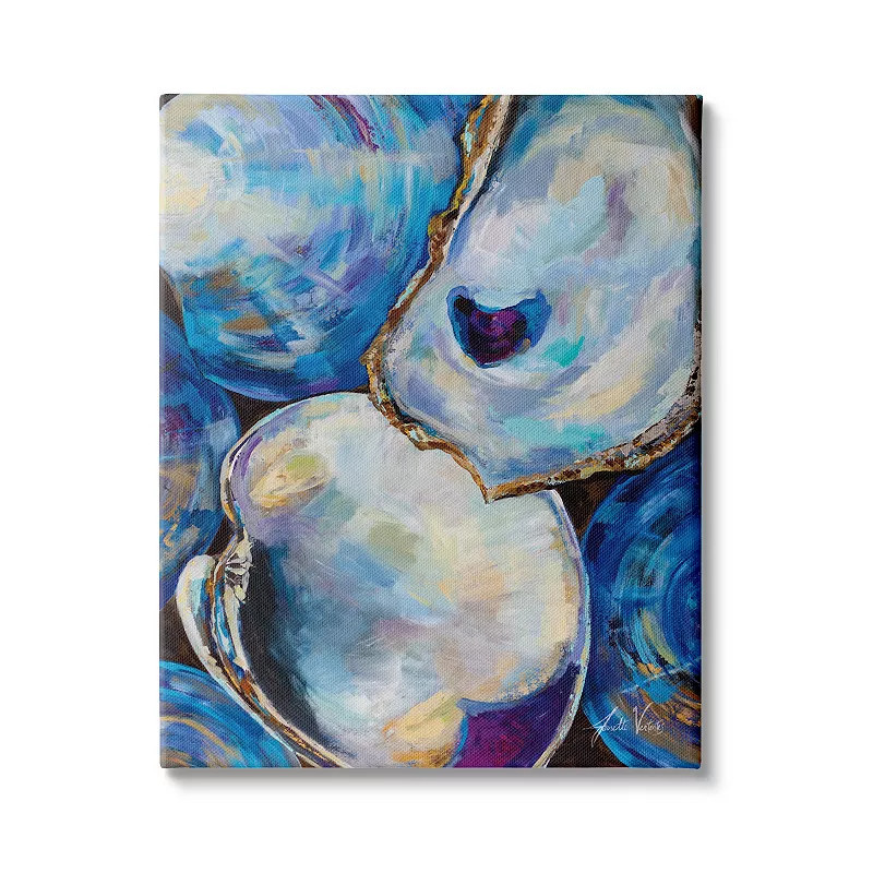 Stupell Home Decor Expressive Coastal Seashells Wall Art, Blue | Kohl's