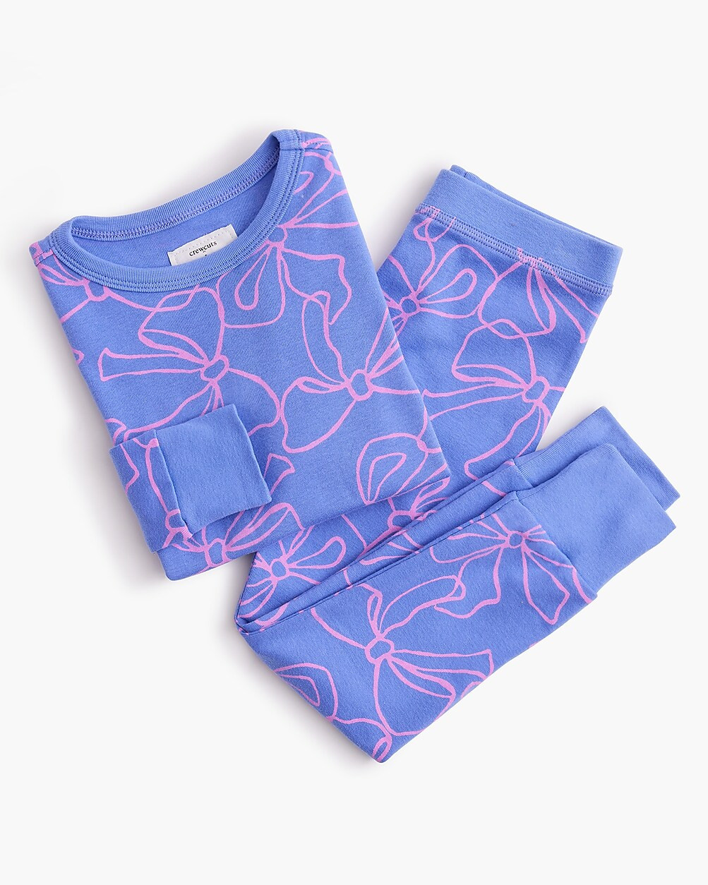 Girls' long-sleeve bows pajama set | J.Crew Factory