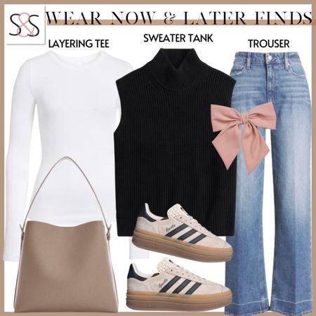 It’s true. Sweater tanks and trouser jeans make spring weather come sooner. I’m loving this one with a fitted neckline. With new adidas sneakers, you’re ready to take on the nice weather!

#LTKstyletip #LTKSeasonal #LTKtravel