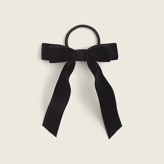 Small velvet bow hair tie | J.Crew US