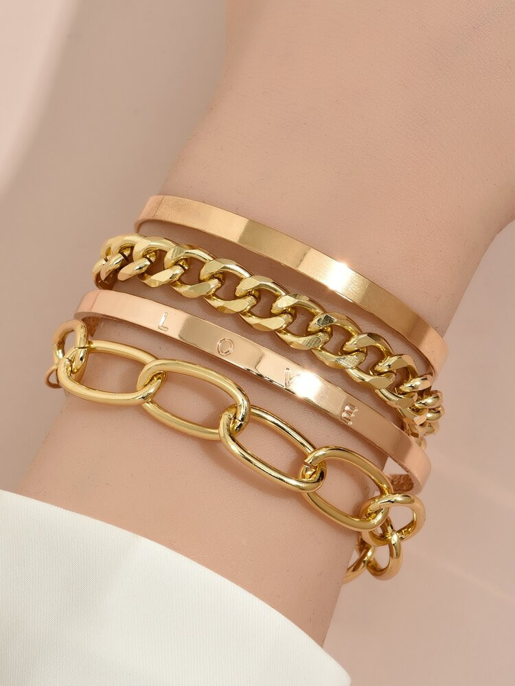 4pcs Simple Bracelet | SHEIN
