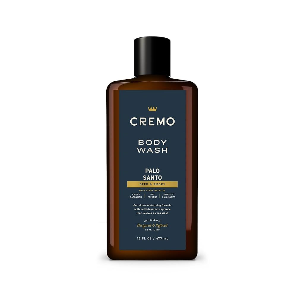 Cremo Body Wash Men, Notes of Bright Cardamom, Dry Papyrus and Aromatic Palo Santo, 16 Fl Oz | Amazon (US)