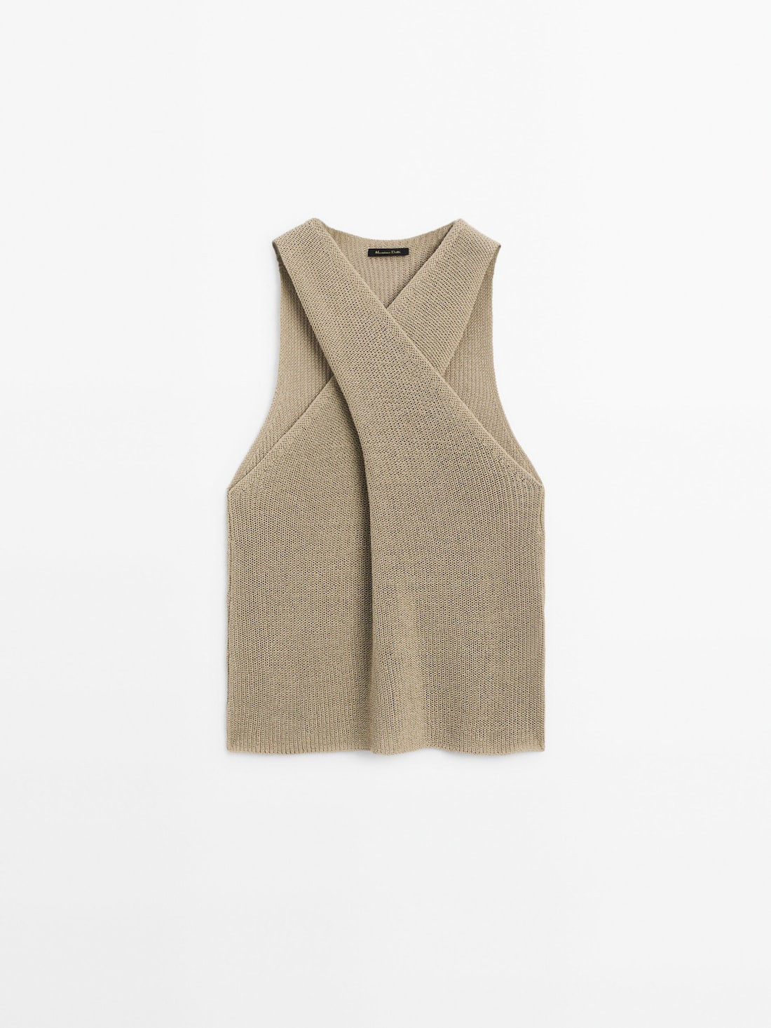 Crossover halter top | Massimo Dutti US