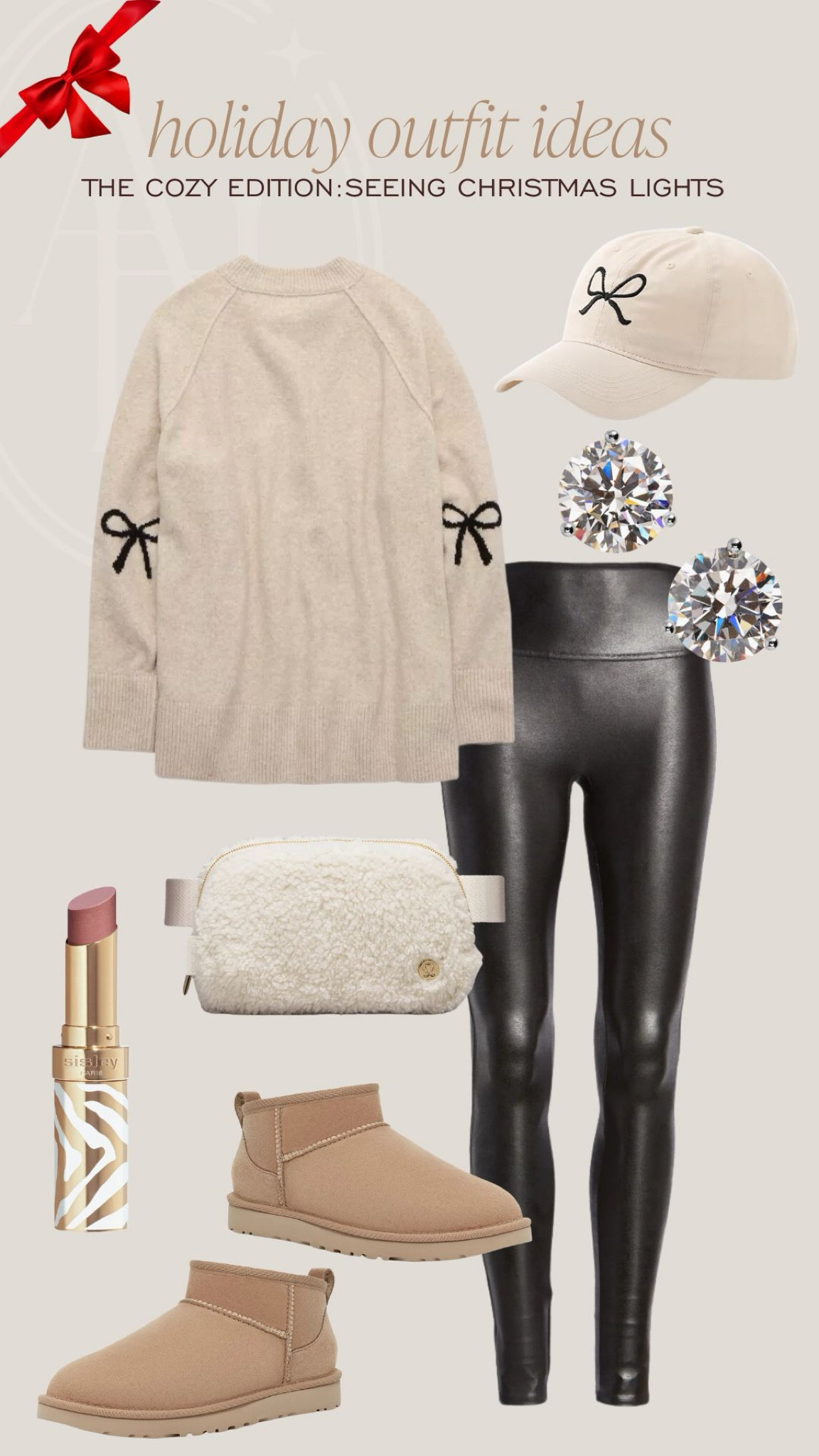 Holiday outfit idea. This bow sweater and matching hat are perfect for seeing Christmas lights. 

#LTKHoliday #LTKStyleTip #LTKSeasonal