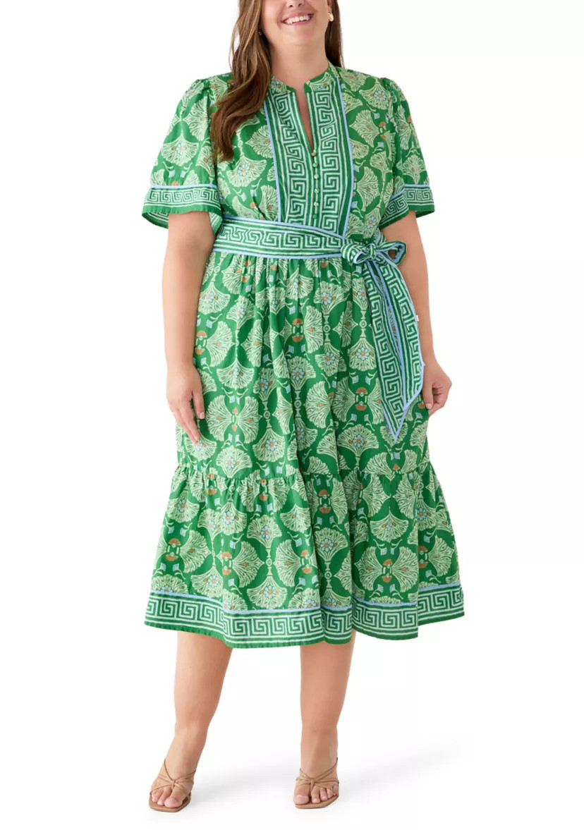 Plus Size Printed Shirtdress | Belk