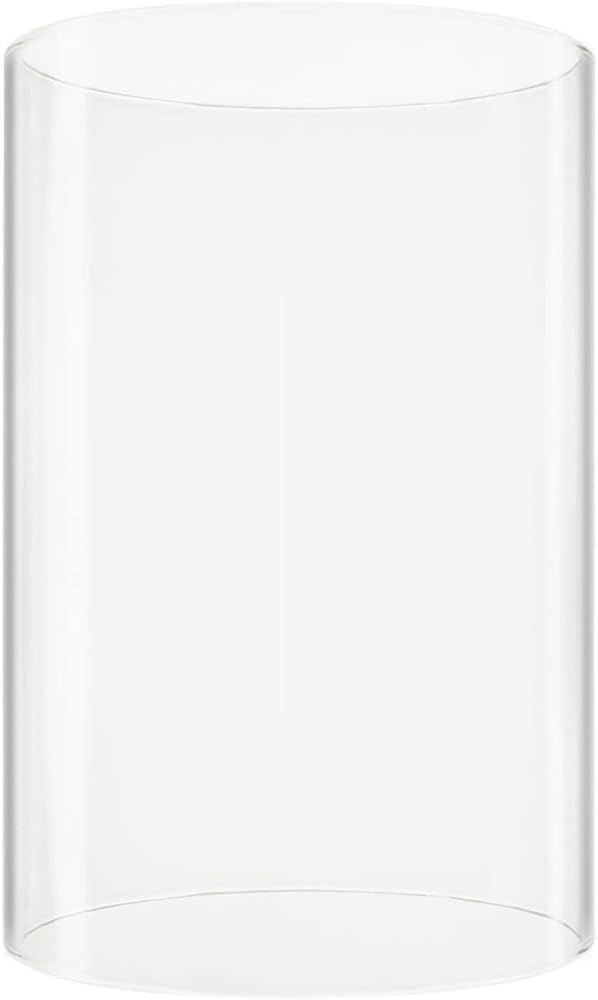 CYS EXCEL D-4" H-6" Glass Open Ended Hurricane Candleholder Bottomless Cylinder Sleeve Clear Chim... | Amazon (US)