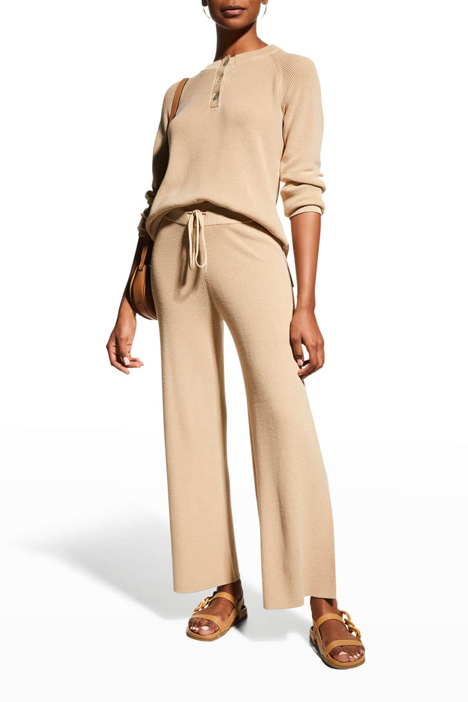 Rails Piper Cotton-Cashmere Henley Sweater | Neiman Marcus