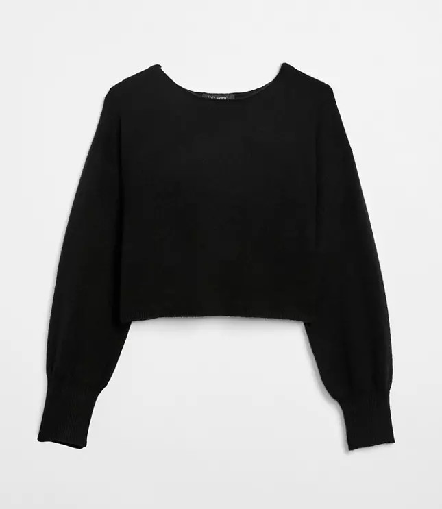 LOFT Versa Cropped Boatneck Sweater | LOFT