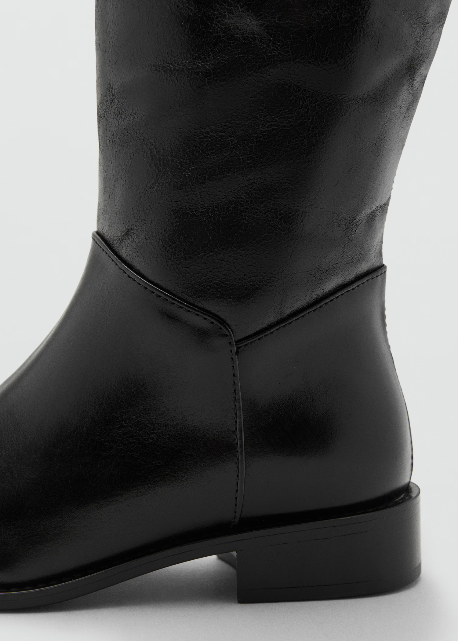 Leather high boots | MANGO (UK)