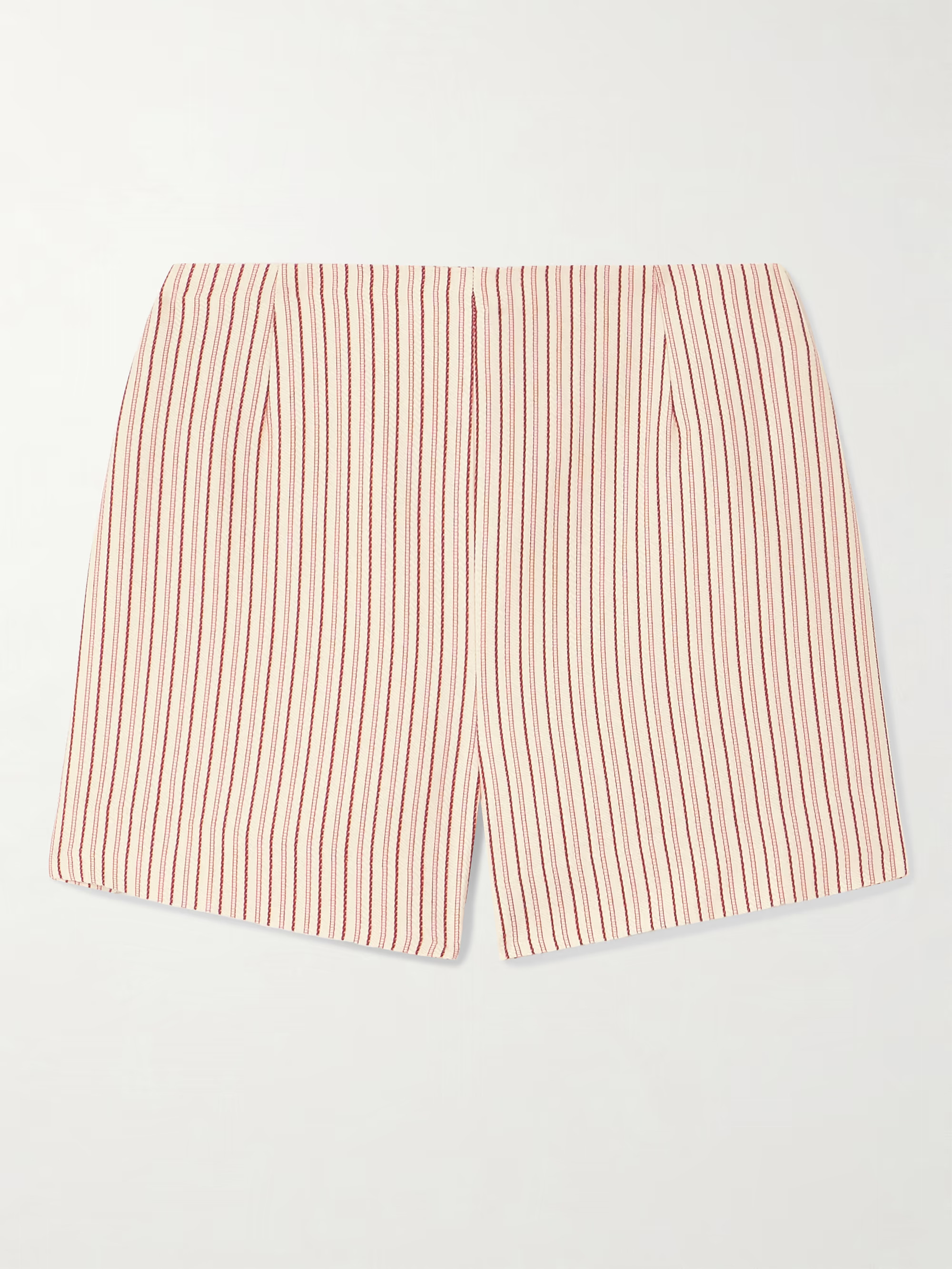 Striped organic cotton-blend shorts | NET-A-PORTER (US)