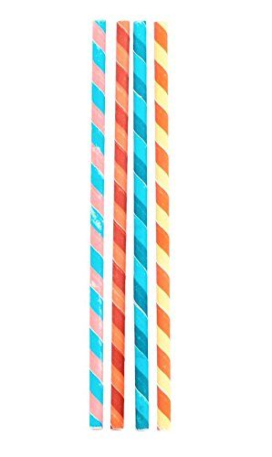 Kikkerland Party Stripes Paper Straws, Set of 144,, Multicolored | Amazon (US)