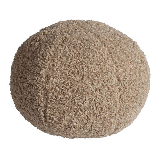 Round Boucle Sphere Throw Pillow by World Market | World Market