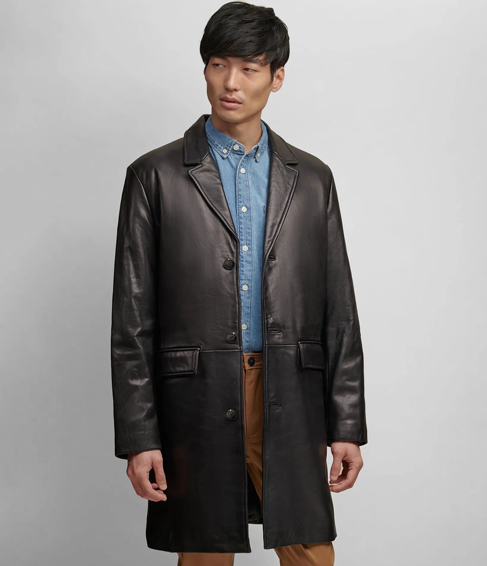 Thinsulate Lined Genuine Leather Topper Coat | Wilsons Leather