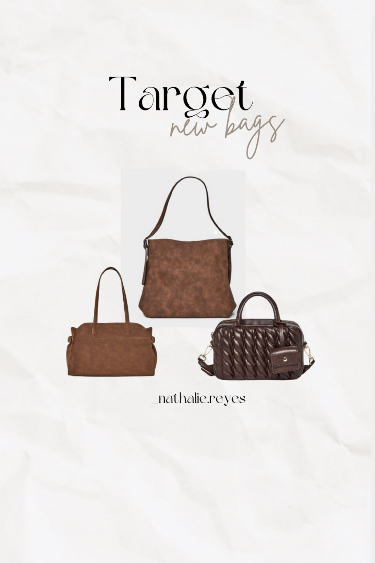 Trending Bags from Target #targetbag #targetpurse #trendingbags

#LTKSeasonal #LTKFindsUnder50 #LTKStyleTip #LTKItBag