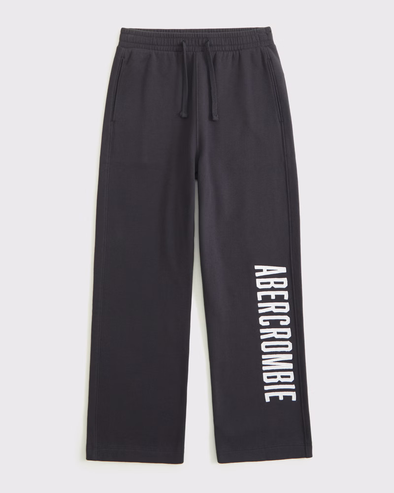 logo baggy open-hem sweatpants | Abercrombie & Fitch (US)