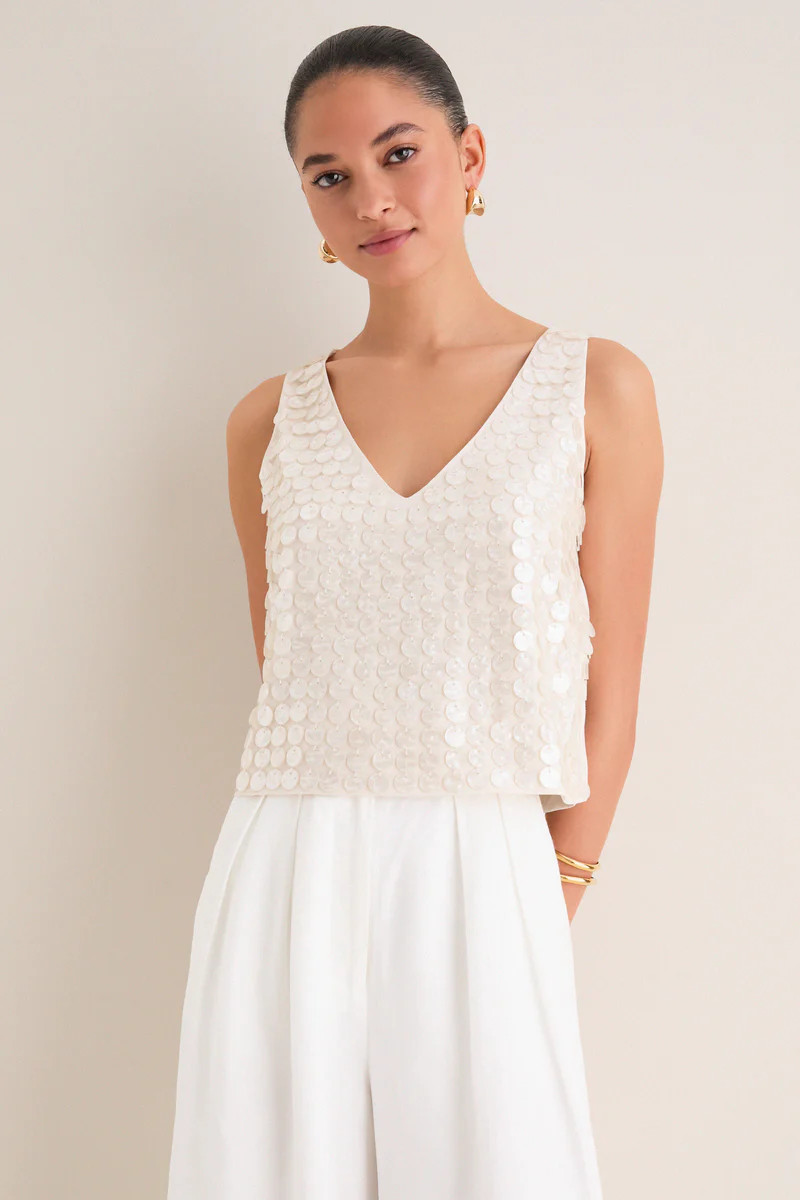 Pearl Shells Disco Tank | Tuckernuck (US)