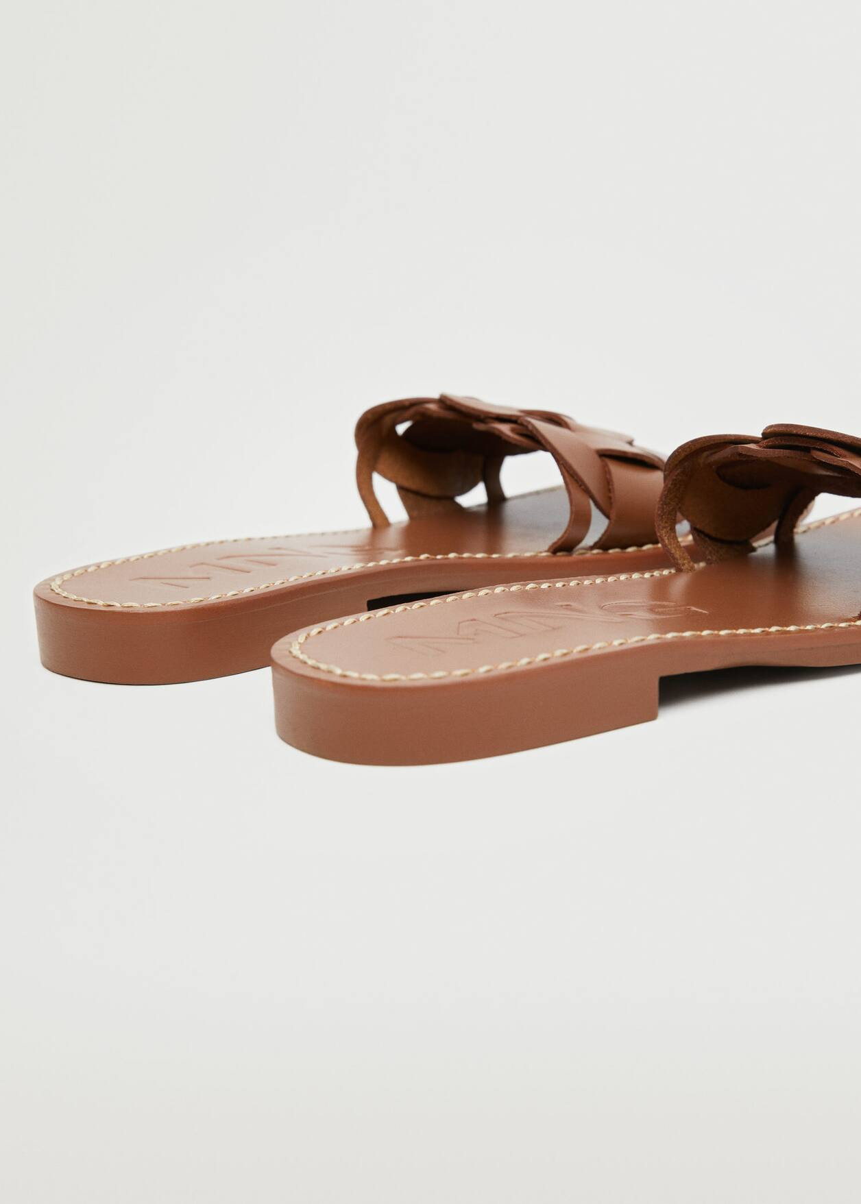 Leather braided sandals | MANGO (US)