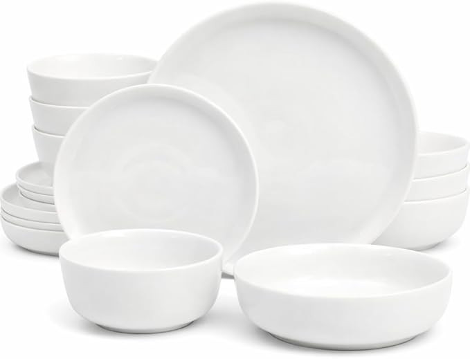 Gibson Home Oslo Porcelain Chip and Scratch Resistant Dinnerware Set, Service for 4 (16pcs), Cera... | Amazon (US)