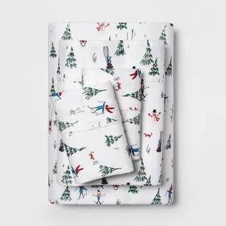 400 Thread Count Holiday Print Cotton Performance Sheet Set - Threshold™ | Target