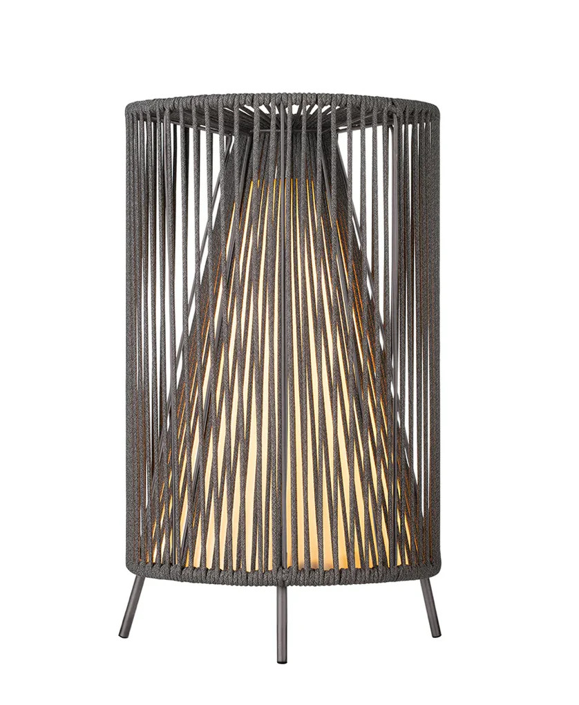 ROPE Outdoor Tall Rechargeable Black LED Lamp | Mintly Home