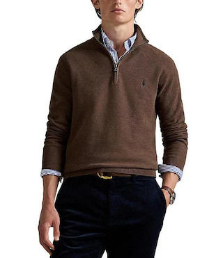 Polo Ralph Lauren Quarter-Zip Mesh-Knit Sweater | Dillard's | Dillard's
