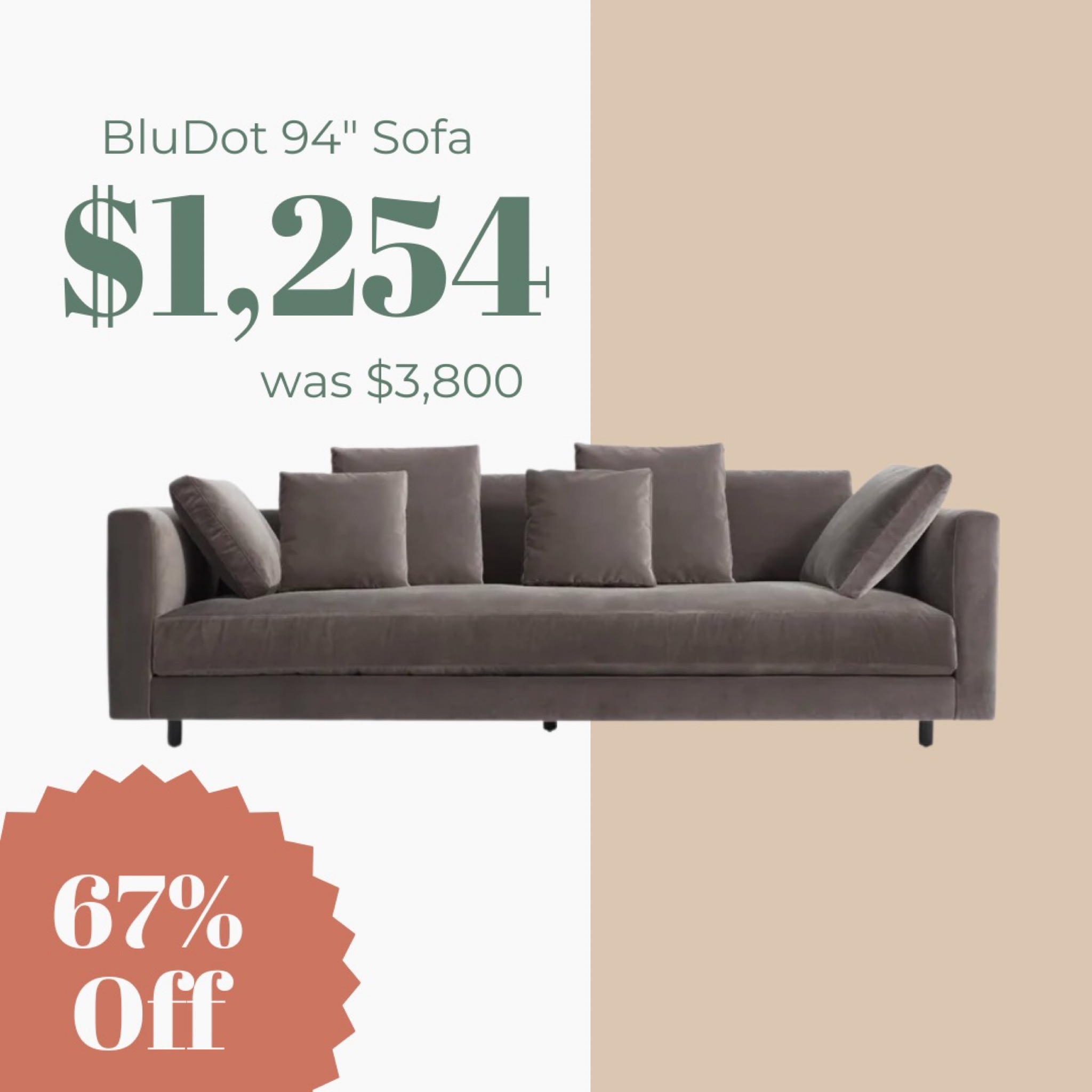 Wayfair Open Box Blu Dot Hands Down 94” Square Arm Sofa. Currently listed for $1,253.89, Retails for $3799.65. #openbox

#LTKsalealert #LTKhome