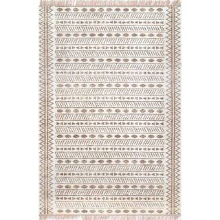 nuLOOM Angie Tribal Beige 5 ft. x 8 ft. Indoor/Outdoor Area Rug-BDSI05A-508 - The Home Depot | The Home Depot