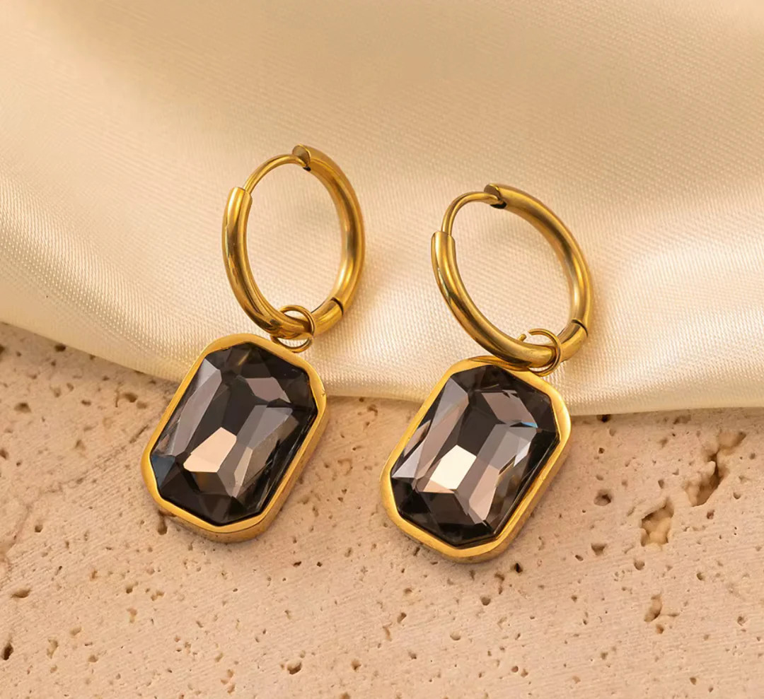 Smokey Onyx Huggies | Pierced by Ash Design