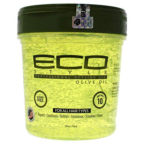 Eco Style ECOCO Gel 100% Pure Olive Oil, Adds Shine and Tames Split Ends, Weightless Style, Nourishes & Repairs, Moisture To The Scalp, Superior Hold, Healthy Shine, 24 Fl Oz | Amazon (US)