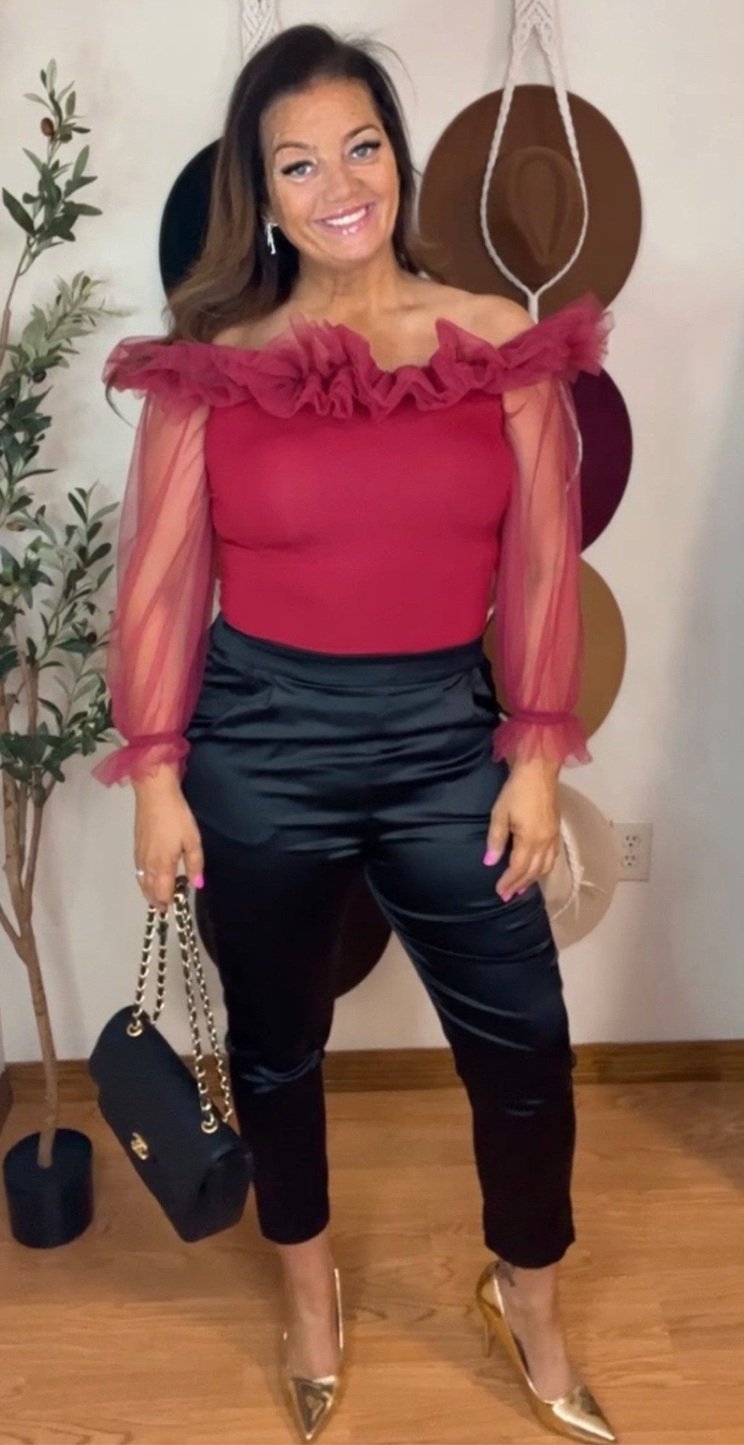 The perfect date night outfit! This top is so pretty and would also look great with jeans. Fit is tts. Medium #winterfashion #datenight #valentinesday 

#LTKMostLoved #LTKmidsize #LTKstyletip