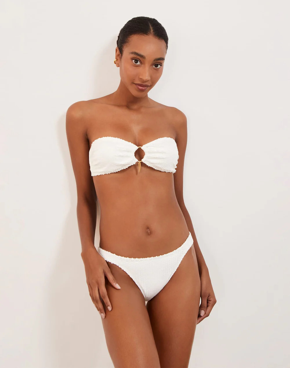 Scales Diara Bandeau Top - Off White | ViX Swimwear