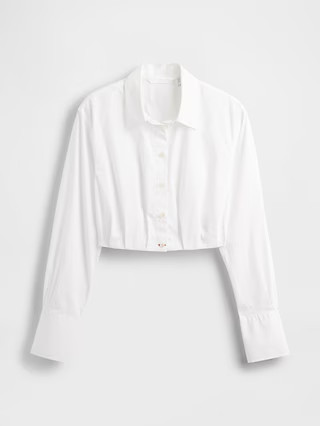 GapStudio Poplin Cropped Shirt | Gap (US)