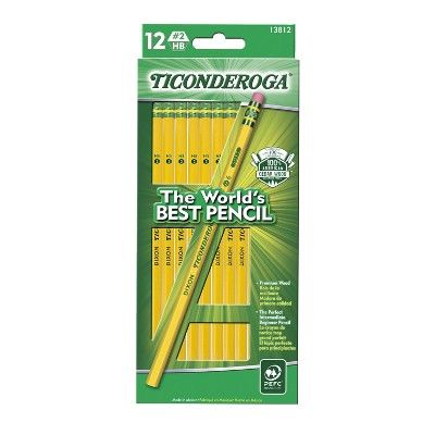 Ticonderoga 12pk #2 Wooden Pencils Yellow | Target