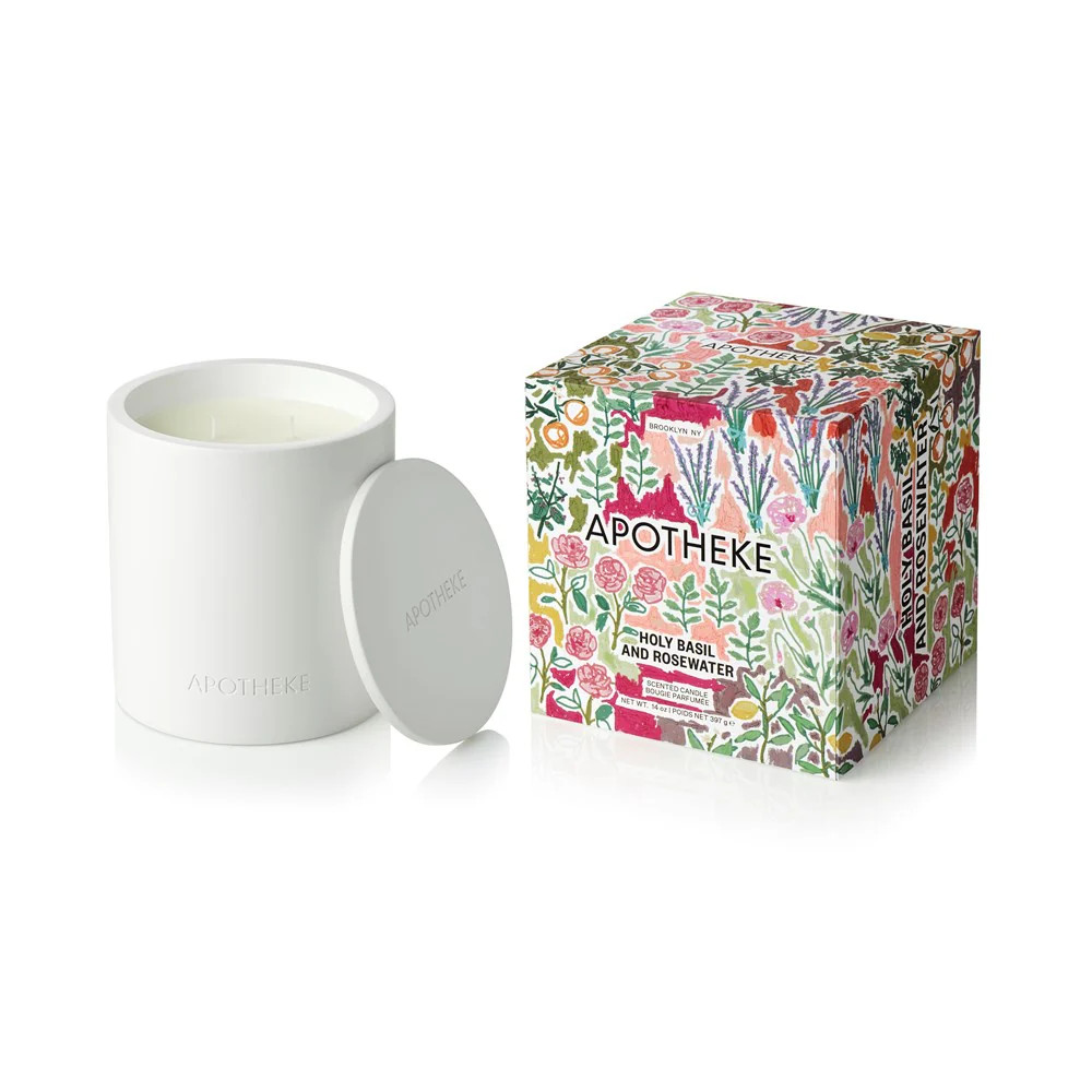 Holy Basil and Rosewater 2-Wick Candle | Apotheke Co