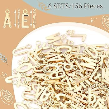 SANNIX 156Pcs/6 Sets Letter Charms Alphabet ABC Letter Charms Capital A-Z Charms DIY Bracelets Ne... | Amazon (US)