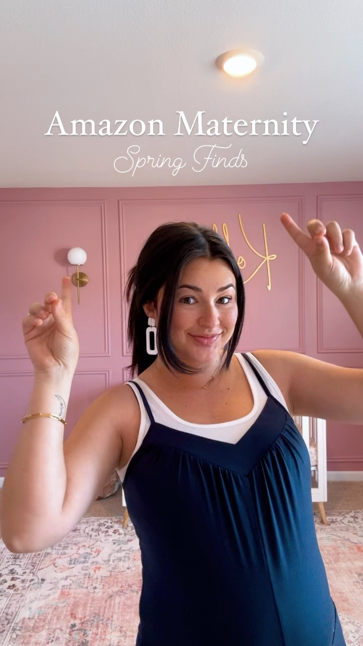 Will be living in this romper all Spring and summer 😍 Under $20 and on Amazon! Ordered pre-pregnancy size and fits bump at 9 months! Different color options! 

#LTKfindsunder100 #LTKbump #LTKSpringSale