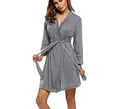 HOTOUCH Womens Robe Lightweight Kimono Robes Short Knit Bathrobe Soft Sleepwear Ladies... | Amazon (US)