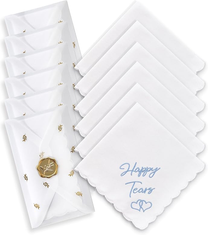 Mother Of The Bride Gifts Something Blue For Bride On Wedding Day Handkerchief | Amazon (US)