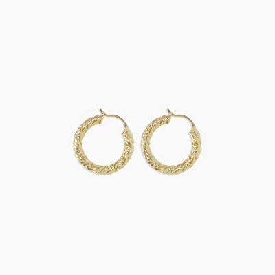 sanctuaire Rope Hoop Earrings Gold | Target