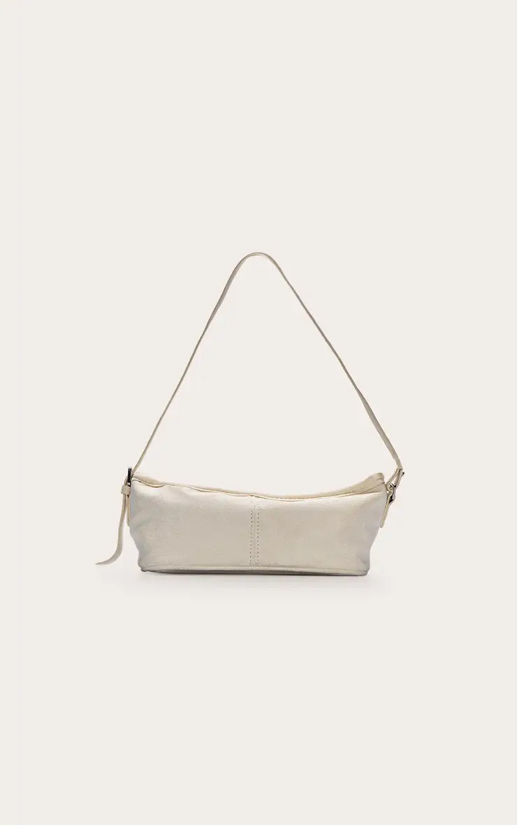 Pale Yellow Butter Cream Suede Slim Buckle Strap Shoulder Bag | PrettyLittleThing USA | PrettyLittleThing US