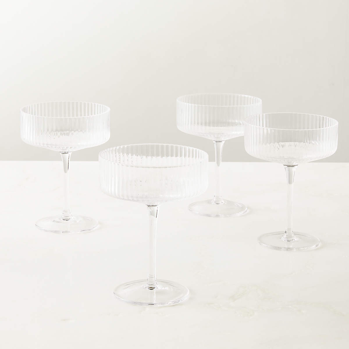 Eve Coupe Cocktail Glass Set of 4 + Reviews | CB2 | CB2