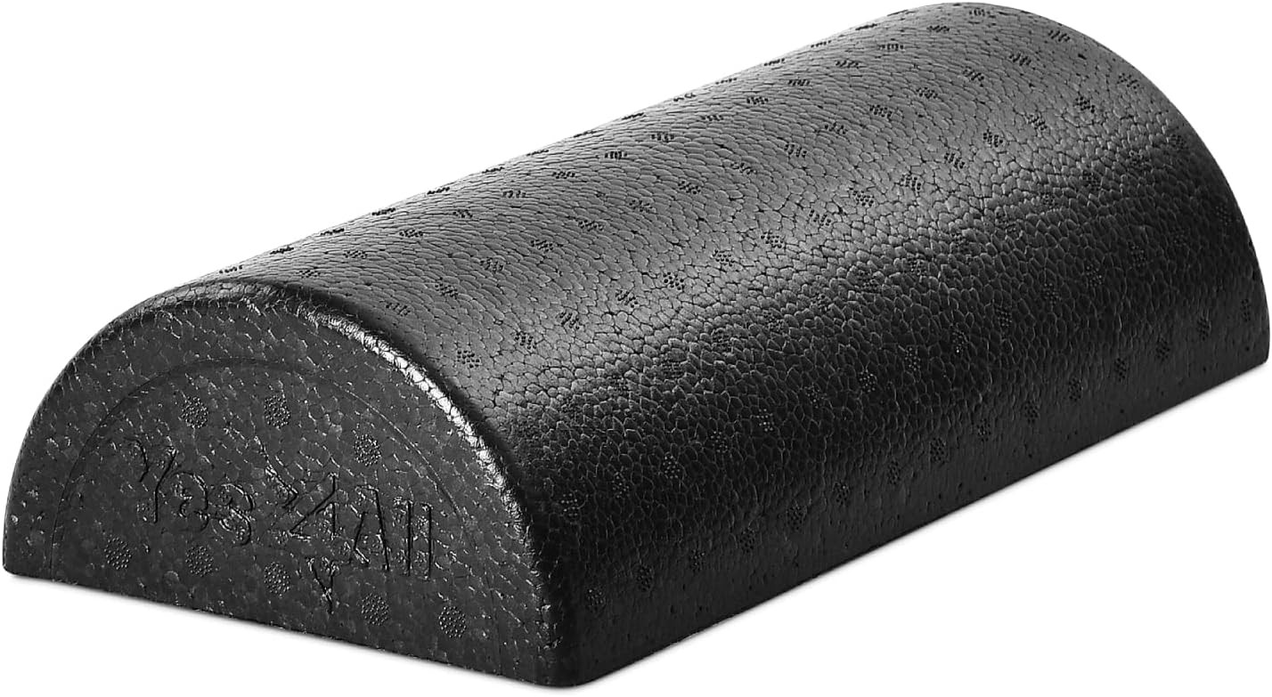 Yes4All Half Foam Roller, EPP High-Density Material - Black, 12 inch | Amazon (US)